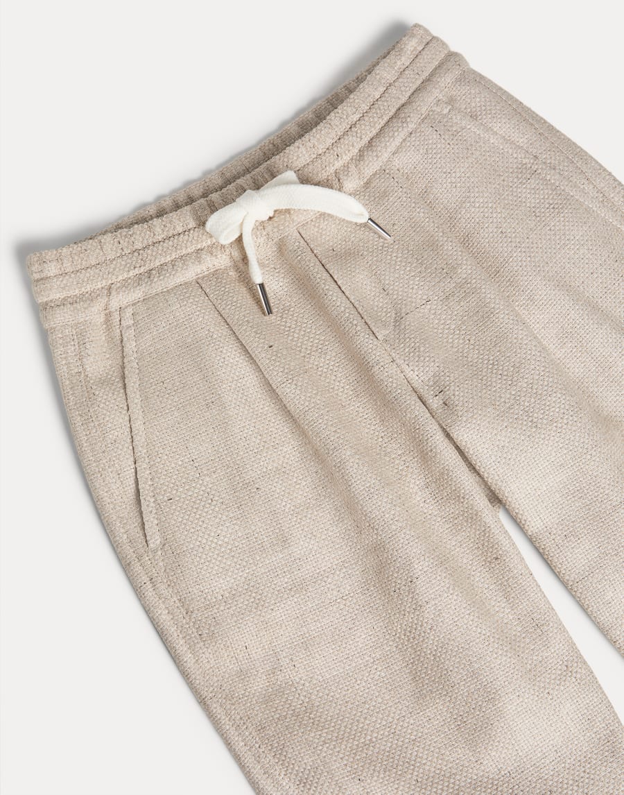 Hopsack trousers Buff Boys - Brunello Cucinelli