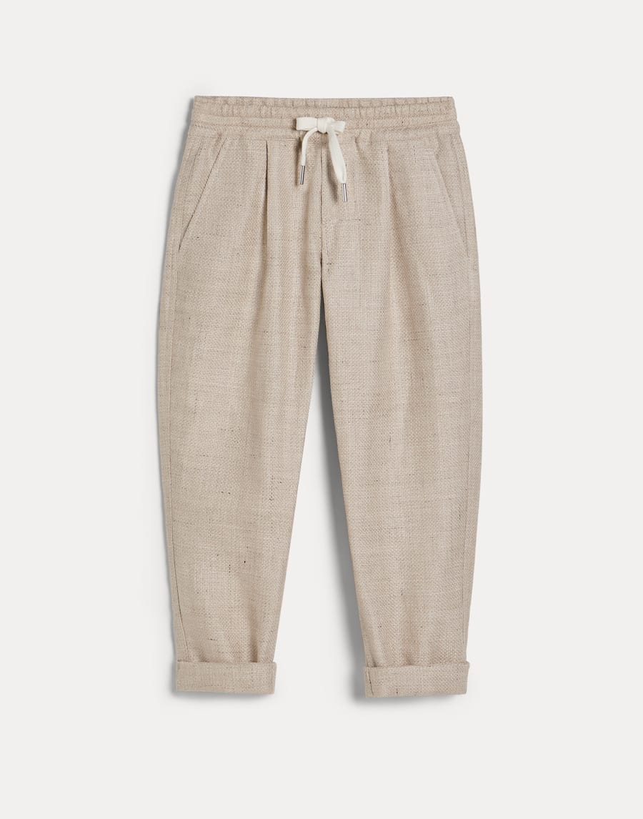 Hopsack trousers Buff Boys - Brunello Cucinelli