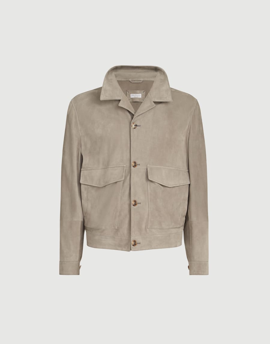 Suede jacket Khaki Man - Brunello Cucinelli
