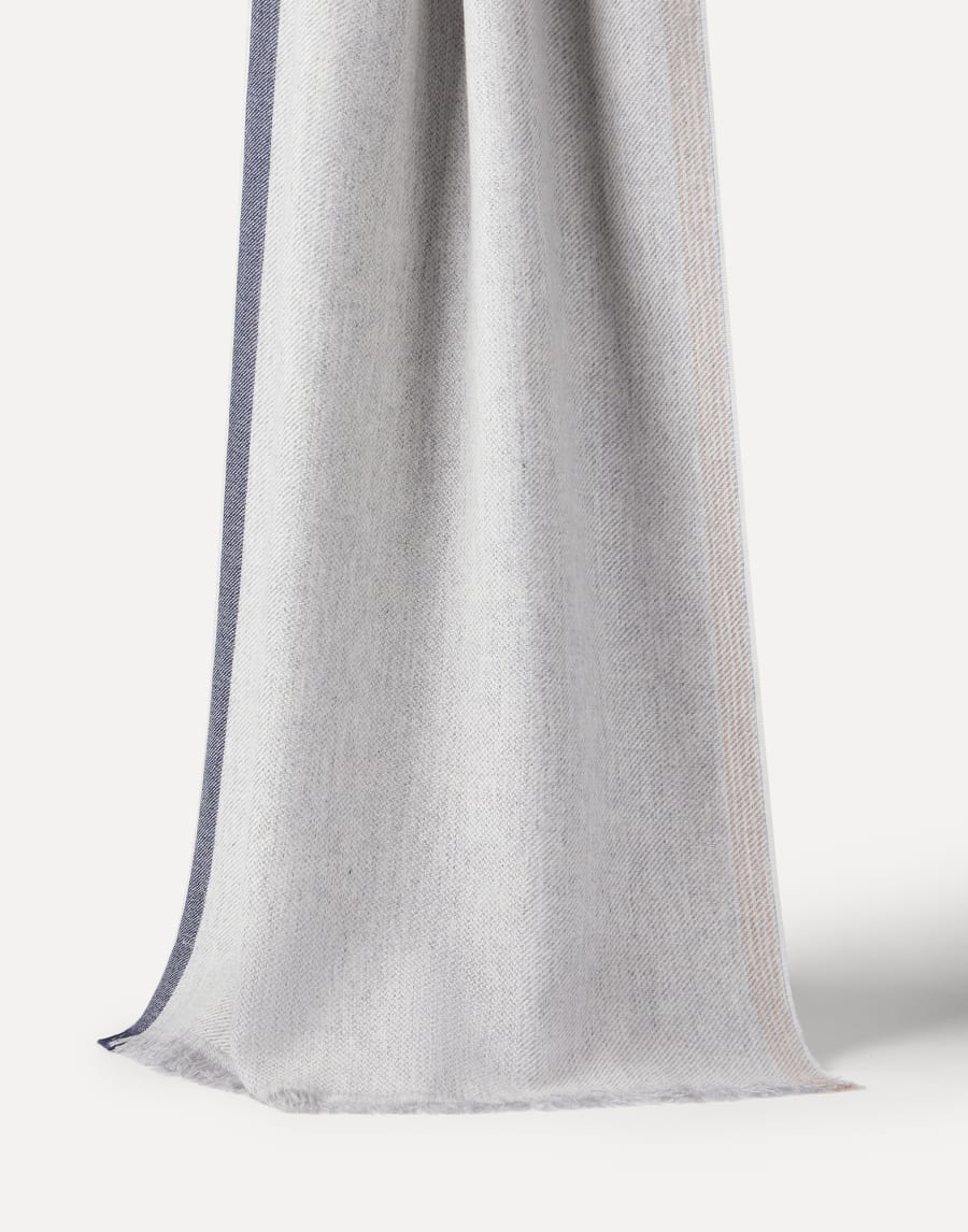 羊绒围巾 珠光灰 男款 - Brunello Cucinelli