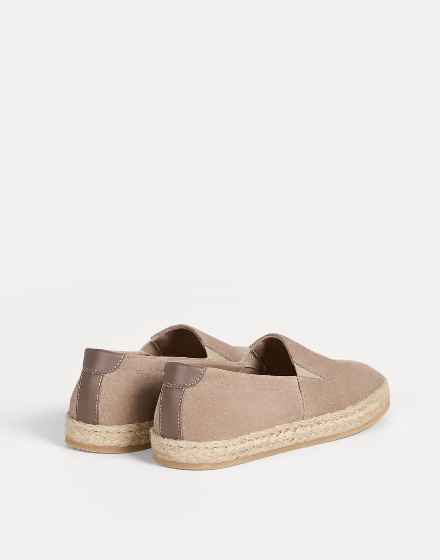 Suede slip-ons with rope insert Light Brown Boys - Brunello Cucinelli