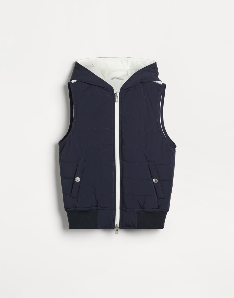 Gilet avec garnissage en Thermore® Bleu Marine Garçon - Brunello Cucinelli