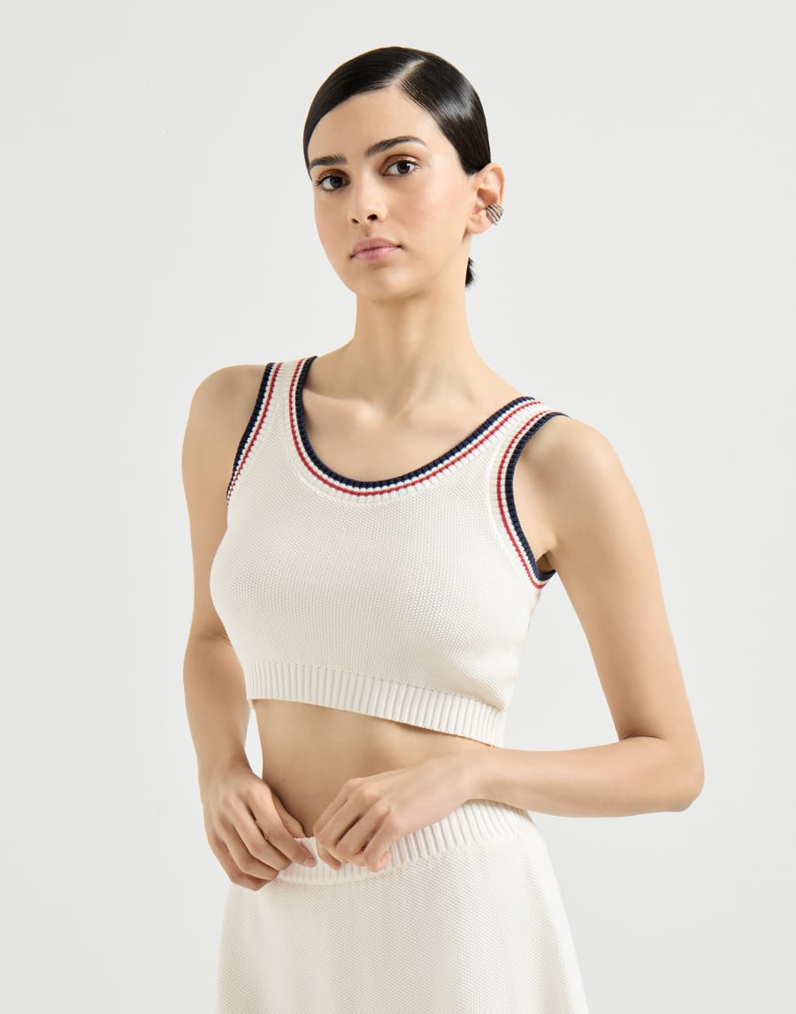 Knit crop top Panama Woman - Brunello Cucinelli