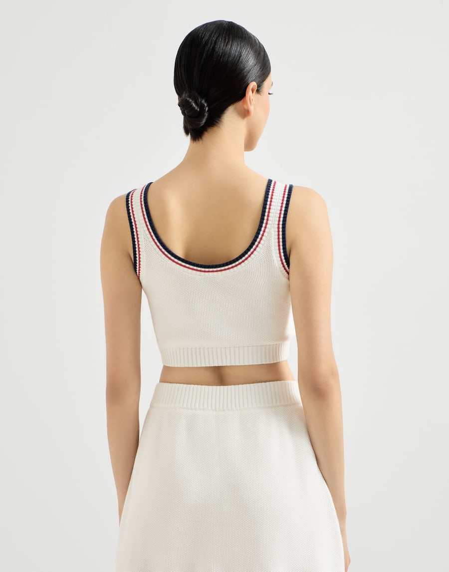 Knit crop top Panama Woman - Brunello Cucinelli