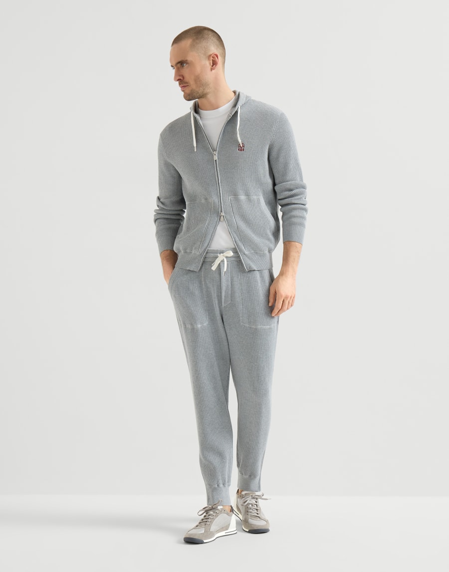 Deerskin and suede sneakers Light Brown Man - Brunello Cucinelli