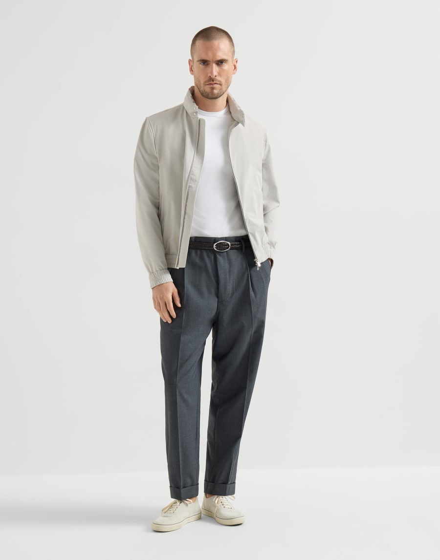 Nylon jacket Light Grey Man - Brunello Cucinelli