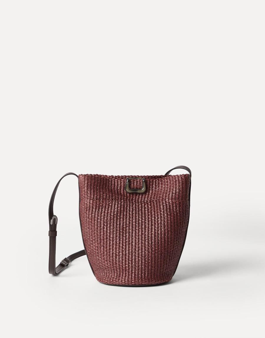 Sartorial small bucket bag Bordeaux Woman - Brunello Cucinelli