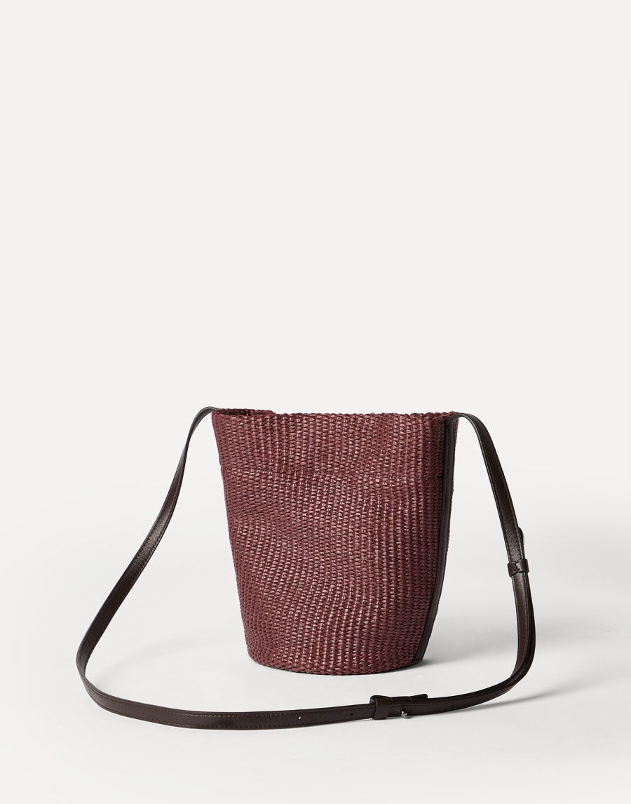 Sartorial small bucket bag Bordeaux Woman - Brunello Cucinelli