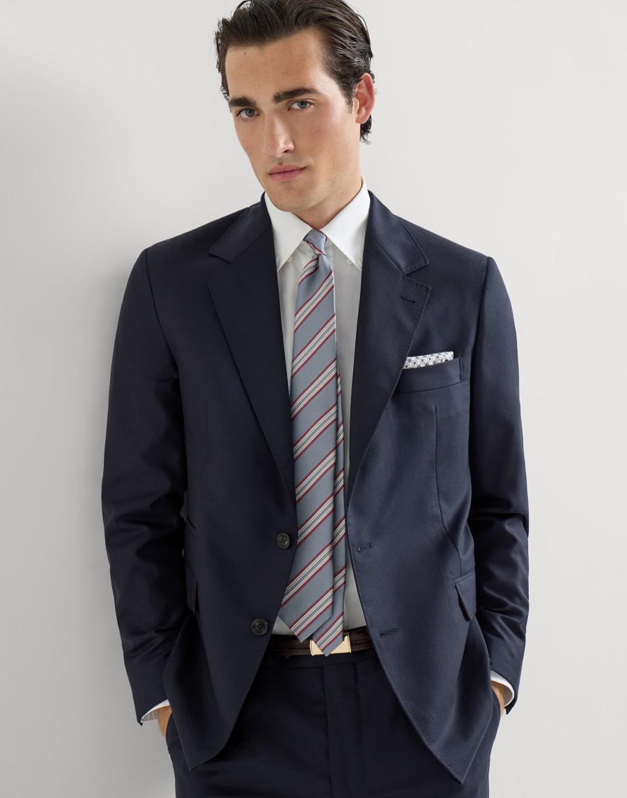 Cashmere blazer Navy Blue Man - Brunello Cucinelli