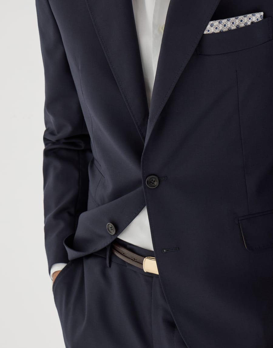 Cashmere blazer Navy Blue Man - Brunello Cucinelli