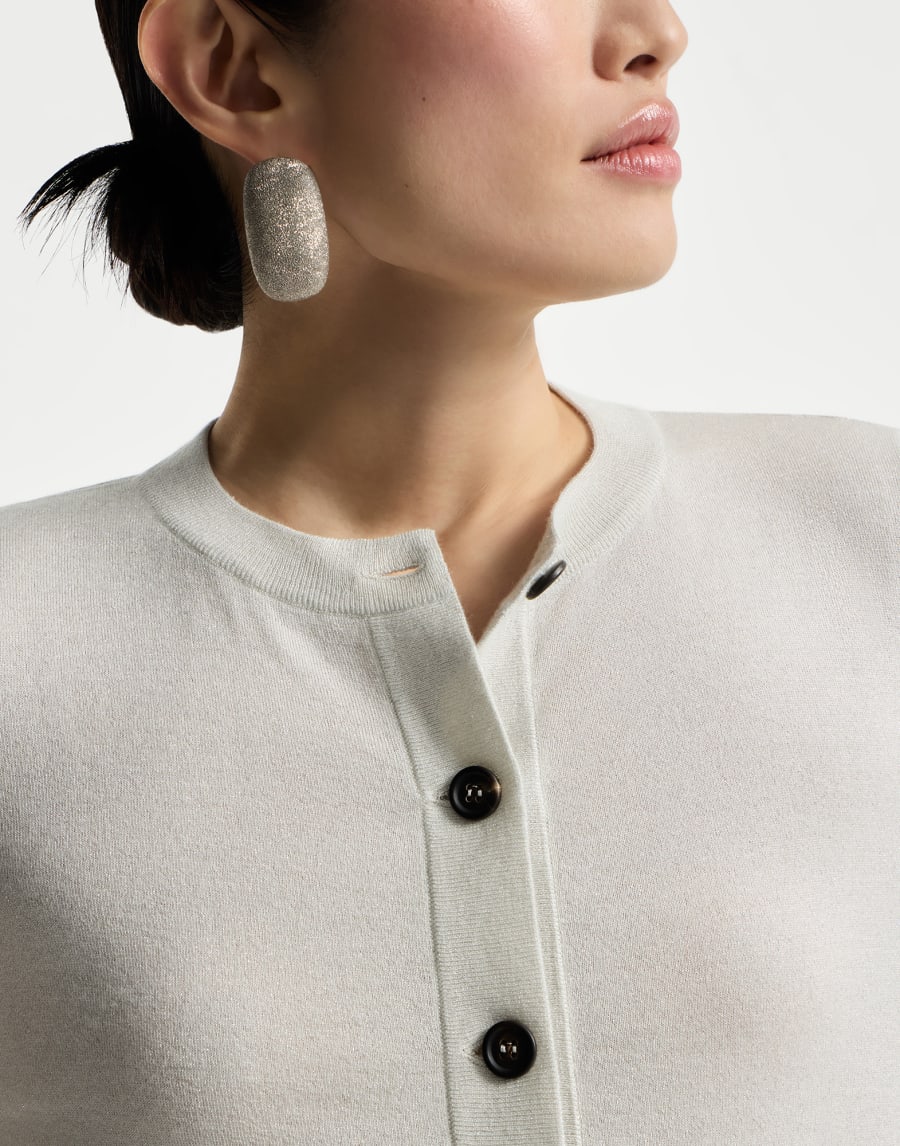 闪烁羊绒丝开衫 乳白 女款 - Brunello Cucinelli