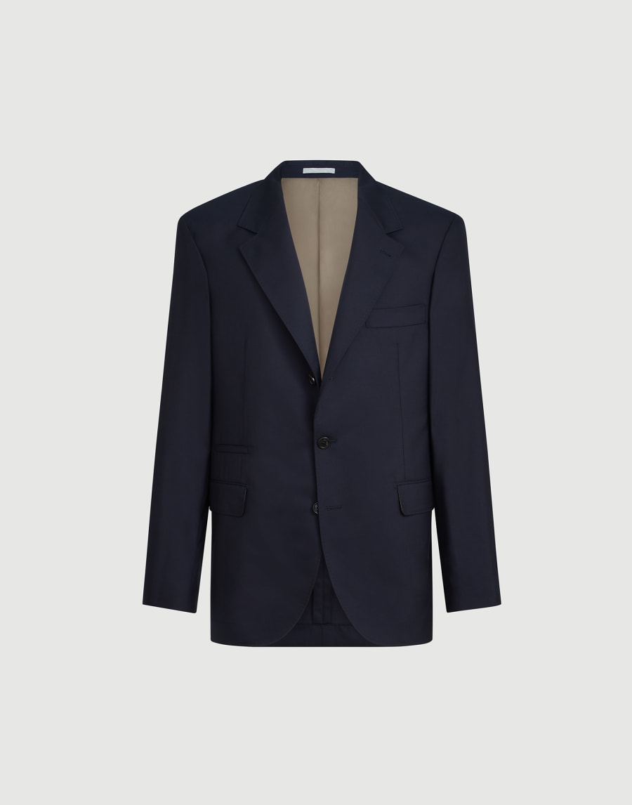 Cashmere blazer Navy Blue Man - Brunello Cucinelli