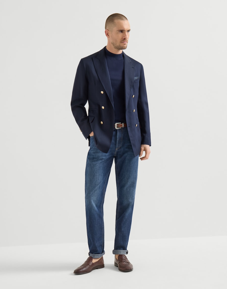 Брюки из легкого денима Тёмный Деним Мужчина - Brunello Cucinelli