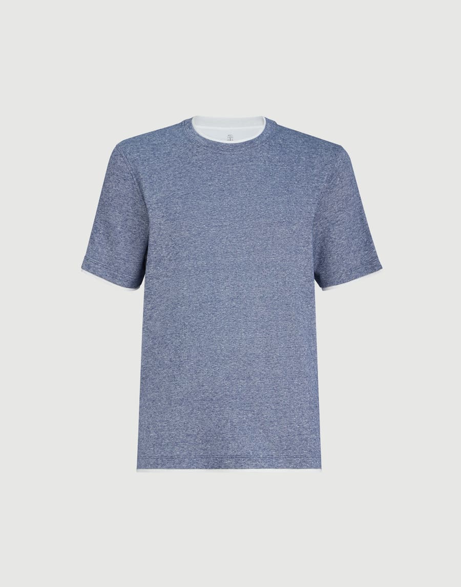 假叠层T恤 天蓝色 男款 - Brunello Cucinelli