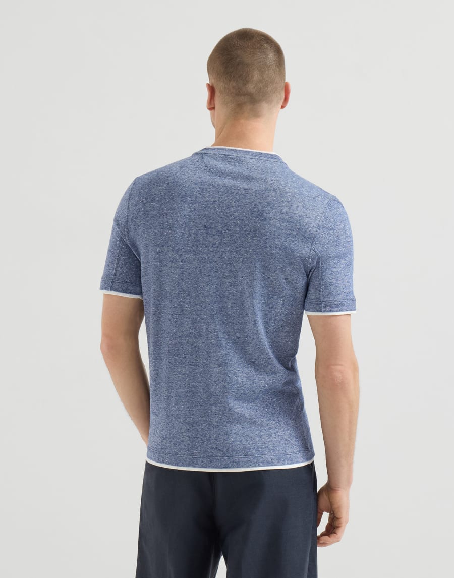 假叠层T恤 天蓝色 男款 - Brunello Cucinelli