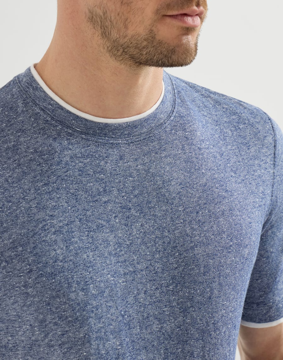 假叠层T恤 天蓝色 男款 - Brunello Cucinelli