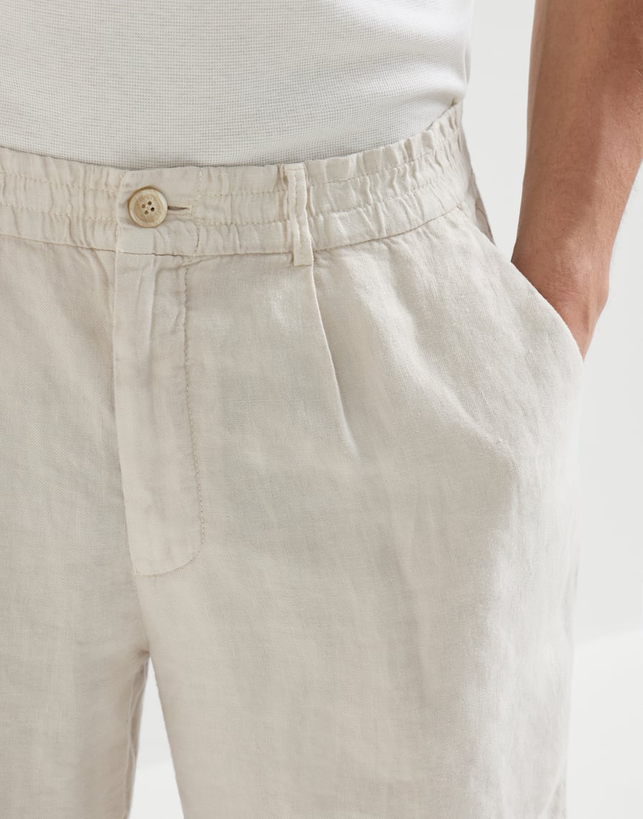 Linen Bermuda shorts Panama Man - Brunello Cucinelli