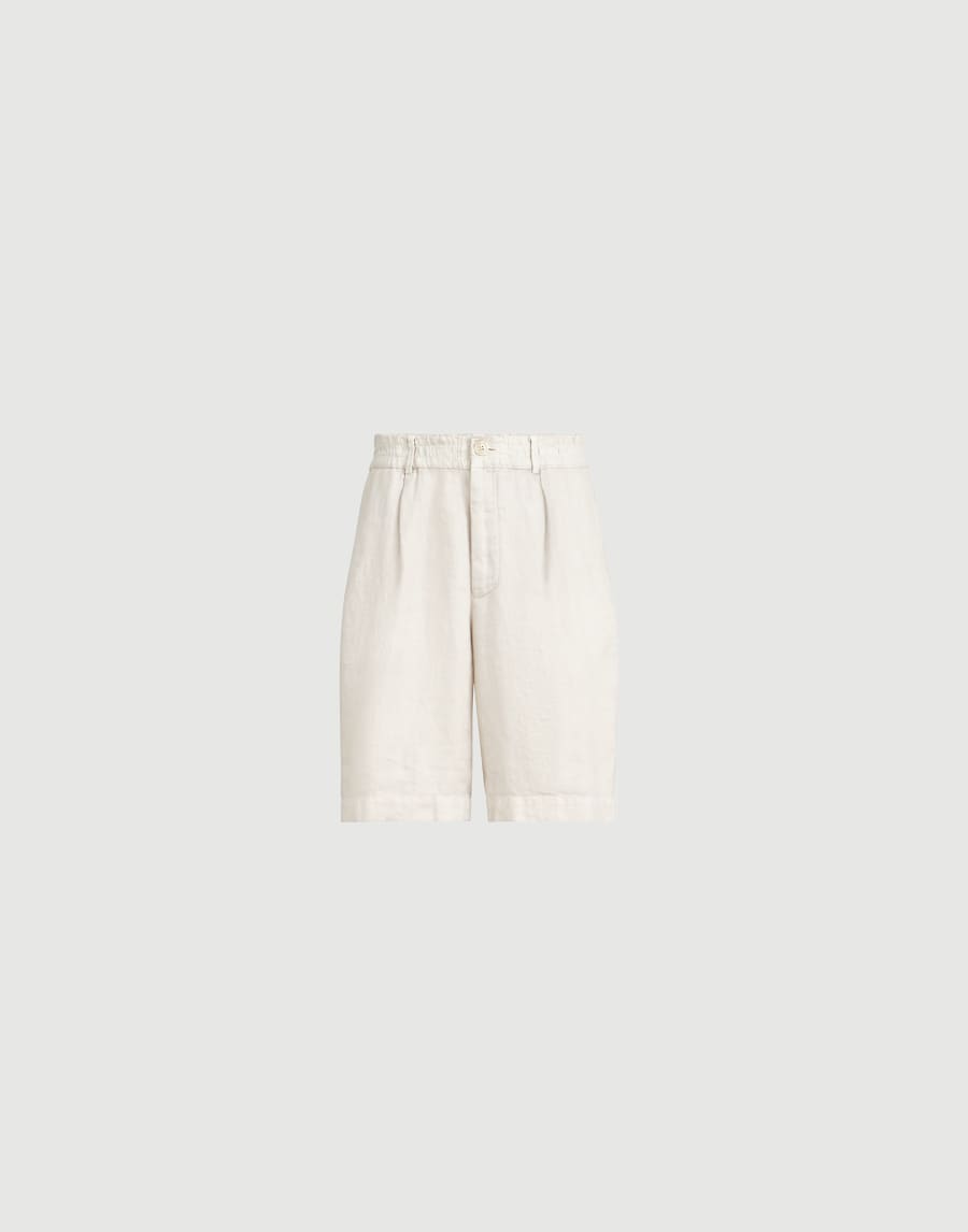 Linen Bermuda shorts Panama Man - Brunello Cucinelli