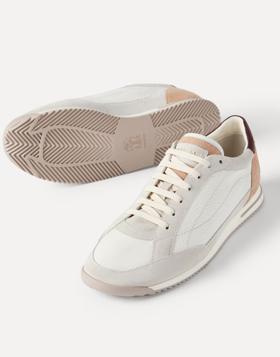 Deerskin and suede sneakers Panama Man - Brunello Cucinelli