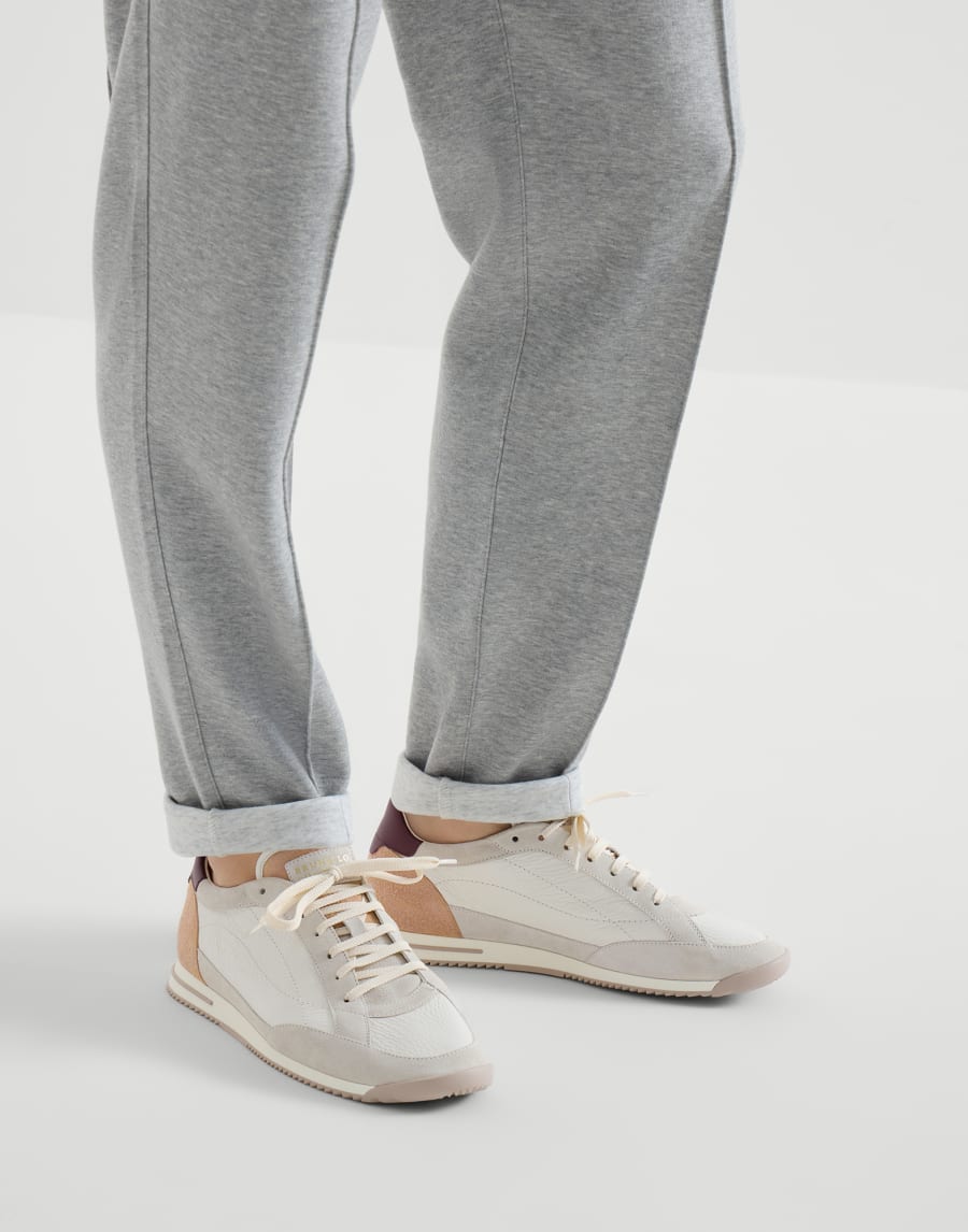 Deerskin and suede sneakers Panama Man - Brunello Cucinelli