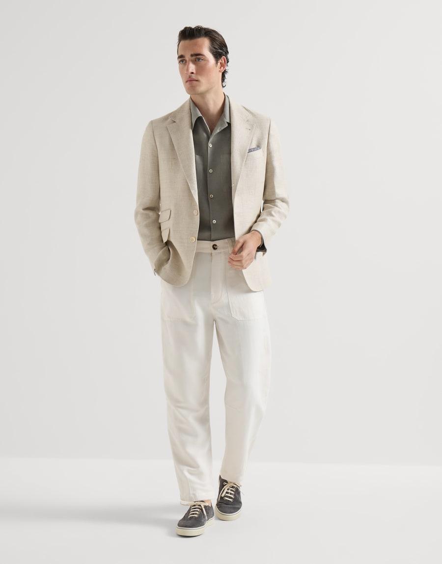 Рубашка с кармашками Хаки Мужчина - Brunello Cucinelli