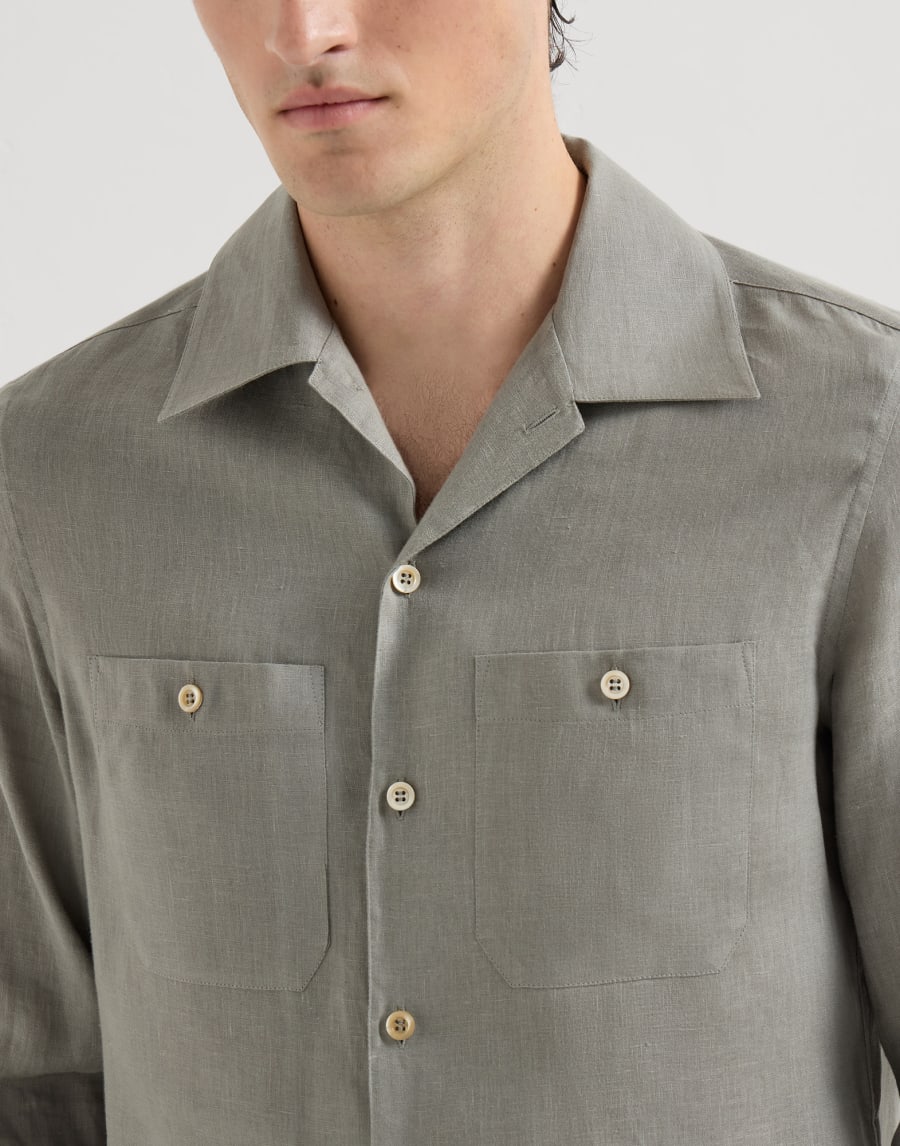 Рубашка с кармашками Хаки Мужчина - Brunello Cucinelli