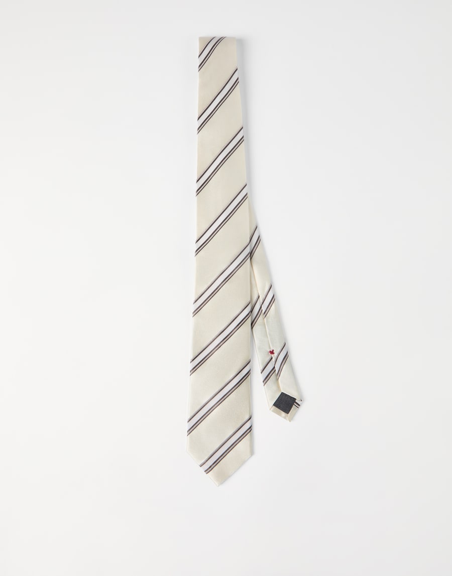 Silk necktie Panama Man - Brunello Cucinelli