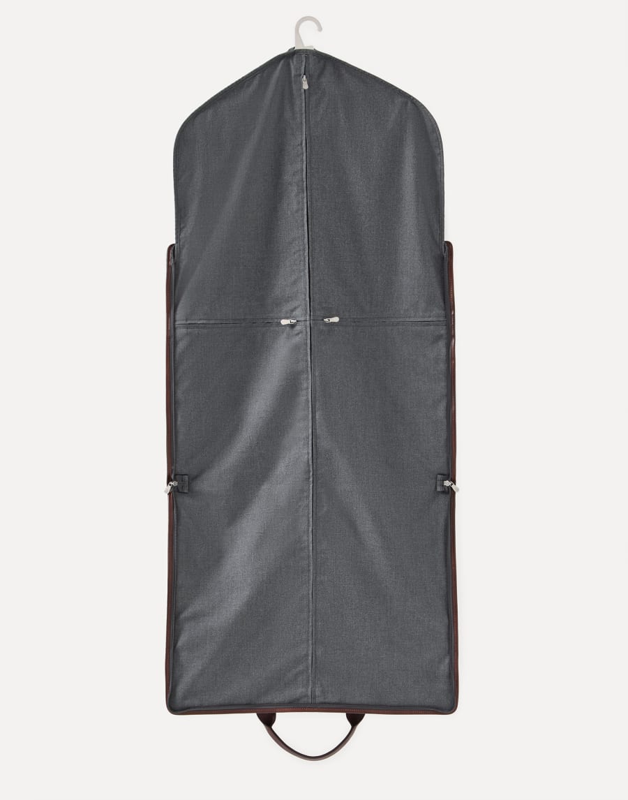 Calfskin suit carrier Anthracite Man - Brunello Cucinelli