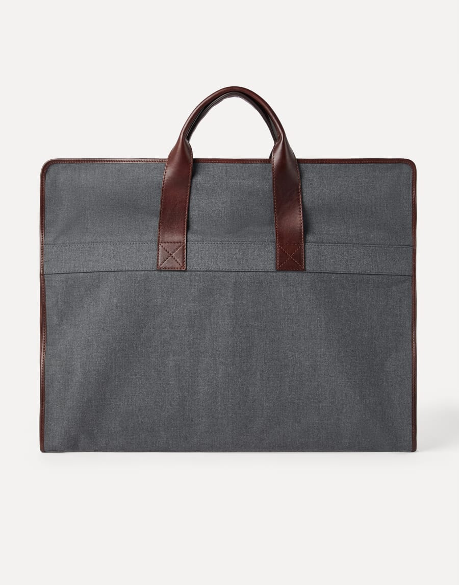 Calfskin suit carrier Anthracite Man - Brunello Cucinelli