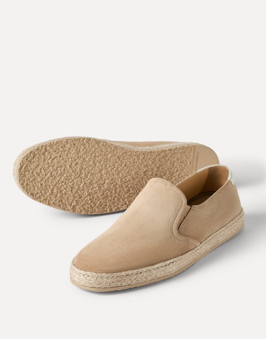 Suede slip-on Light Brown Man - Brunello Cucinelli