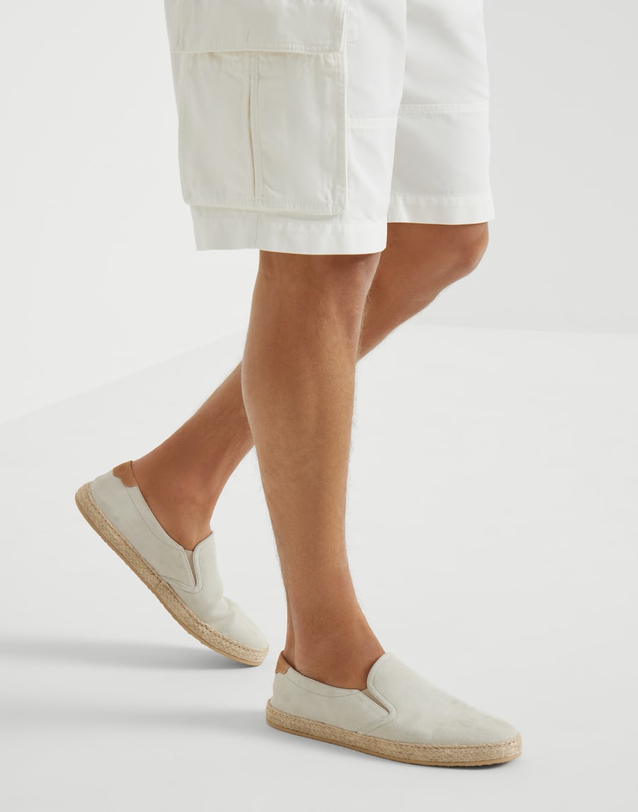 Suede slip-on Ivory Man - Brunello Cucinelli
