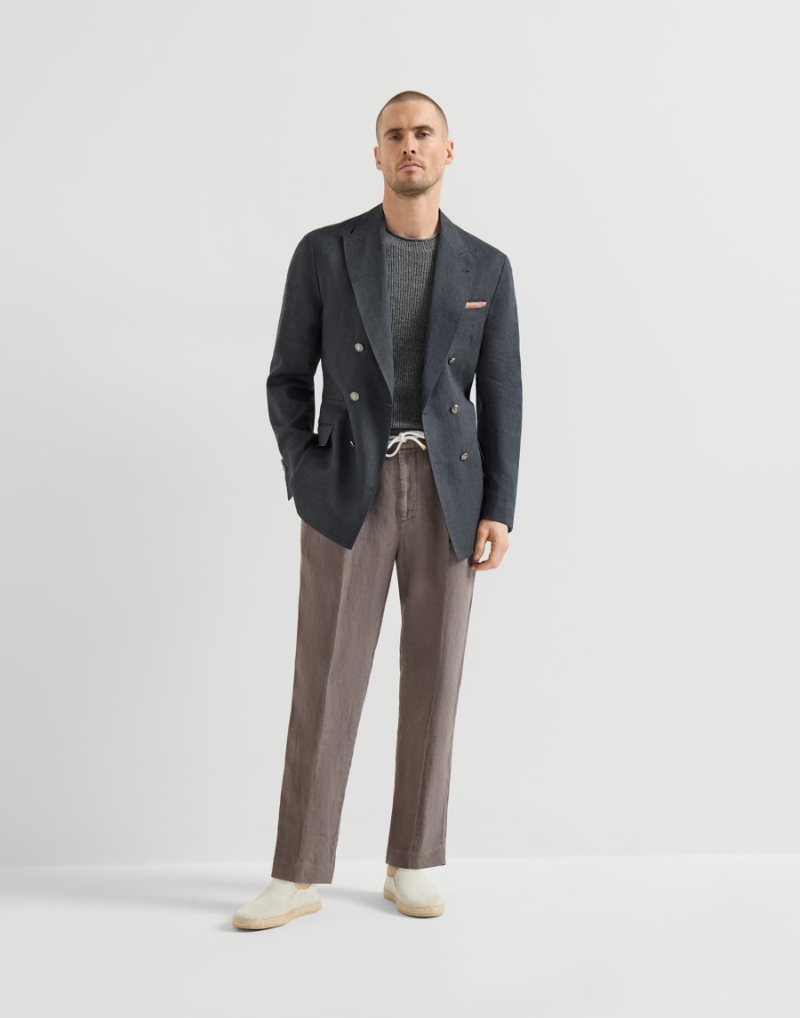 Trousers with drawstring Hazelnut Man - Brunello Cucinelli