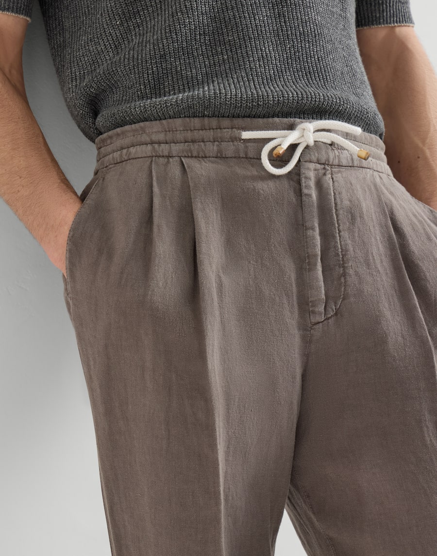 Trousers with drawstring Hazelnut Man - Brunello Cucinelli