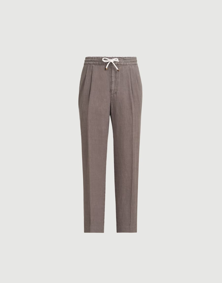 Trousers with drawstring Hazelnut Man - Brunello Cucinelli