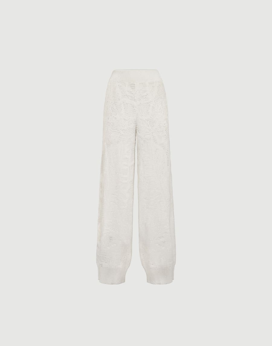 Dazzling water lilies trousers White Woman - Brunello Cucinelli