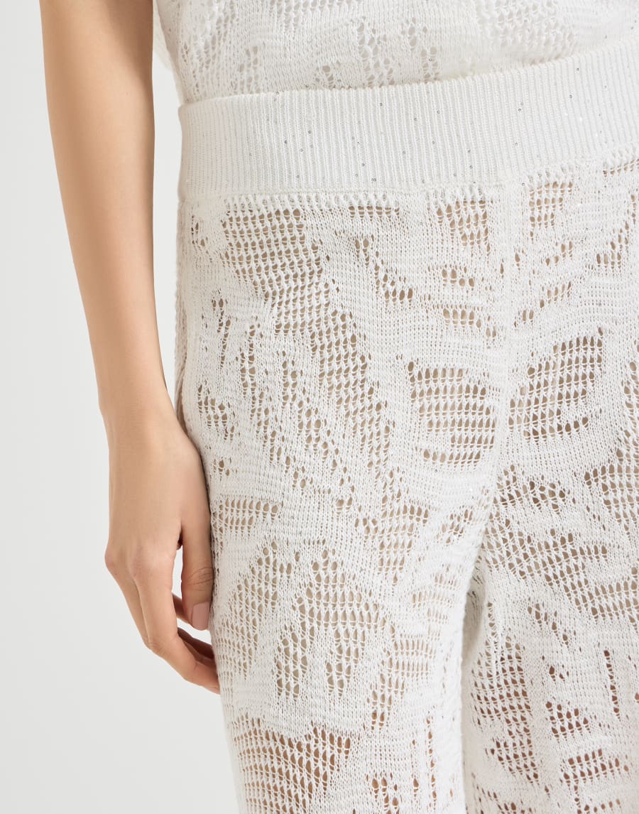 Dazzling water lilies trousers White Woman - Brunello Cucinelli