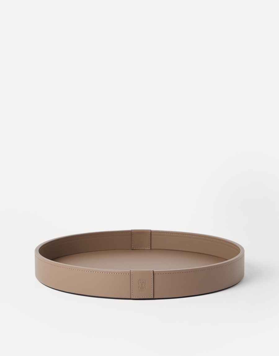 木材与皮革托盘 浅棕色 生活风格 - Brunello Cucinelli