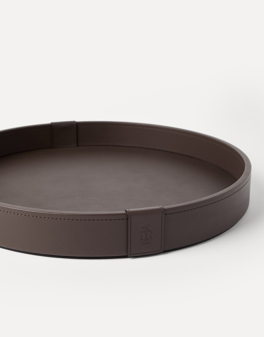 Wood and leather tray Cigar Lifestyle - Brunello Cucinelli