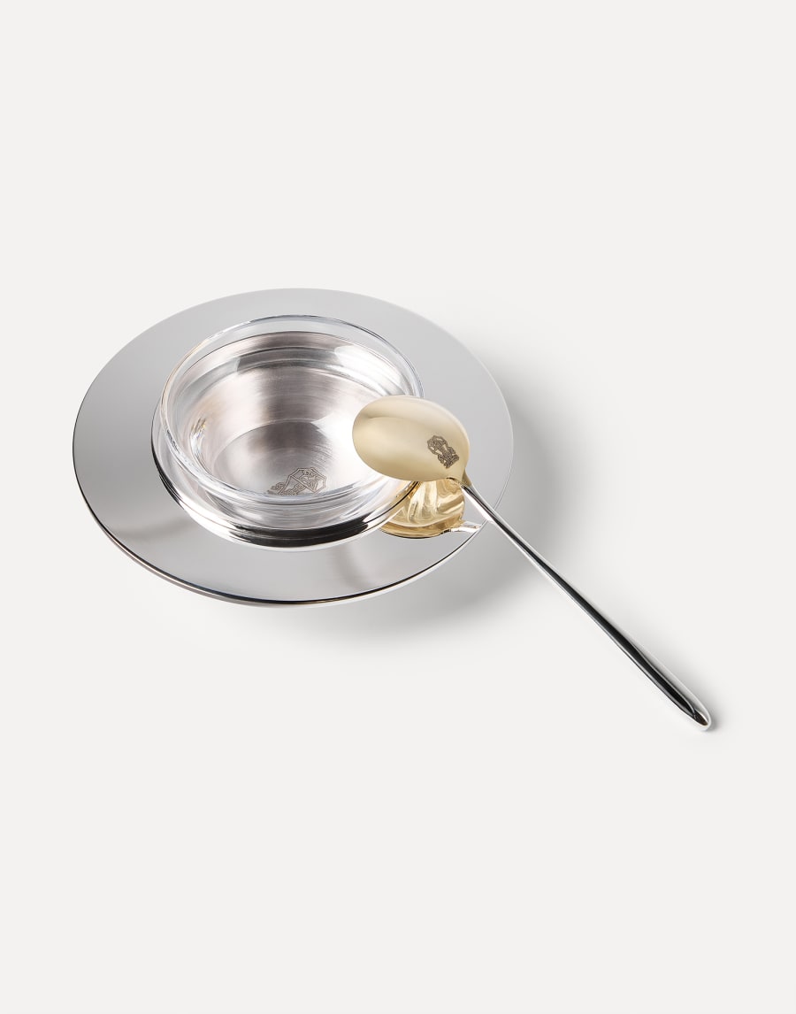 Silver-plated caviar set Silver Lifestyle - Brunello Cucinelli