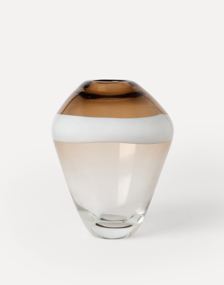 Murano glass striped vase Natural Lifestyle - Brunello Cucinelli