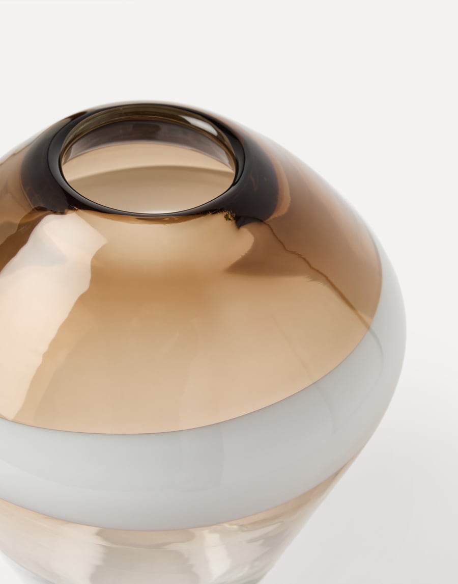 Murano glass striped vase Natural Lifestyle - Brunello Cucinelli