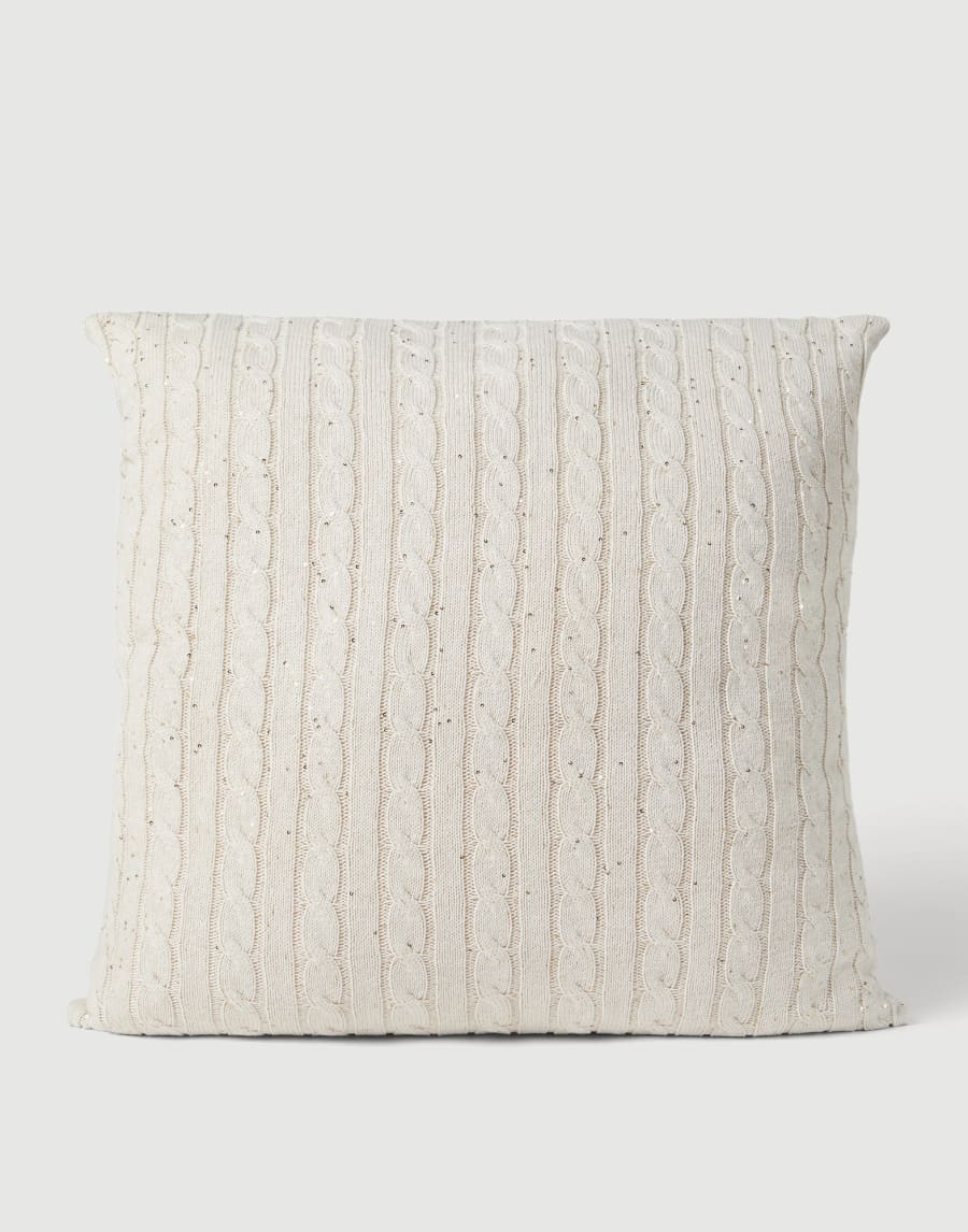 Large knit cushion Oat Lifestyle - Brunello Cucinelli