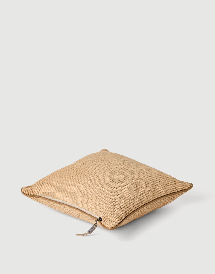 Techno raffia cushion Rope Lifestyle - Brunello Cucinelli