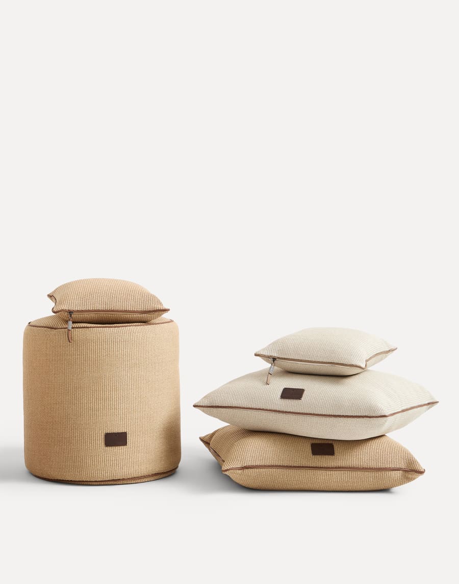 Подушка из рафии Панама Стиль жизни - Brunello Cucinelli