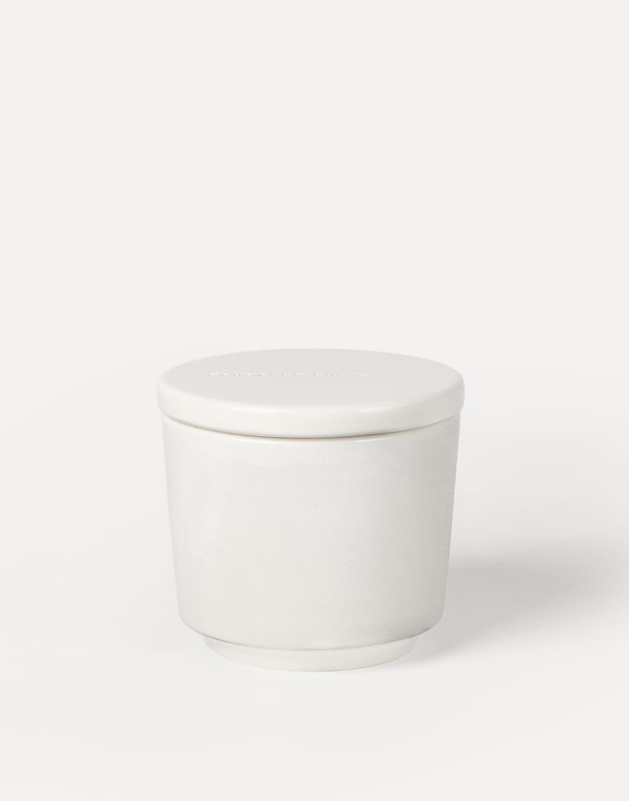 Maxi scented candle with lid White Lifestyle - Brunello Cucinelli