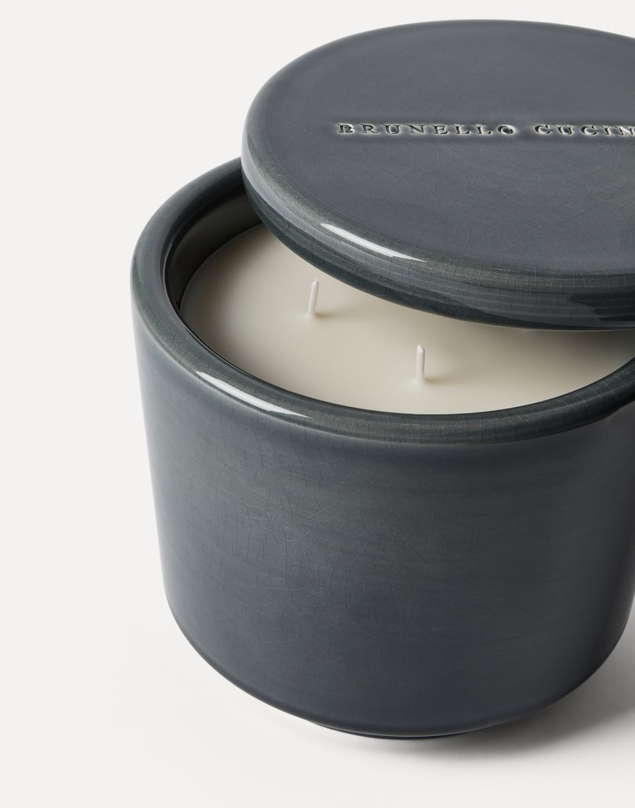 Maxi scented candle with lid Dark Military Lifestyle - Brunello Cucinelli
