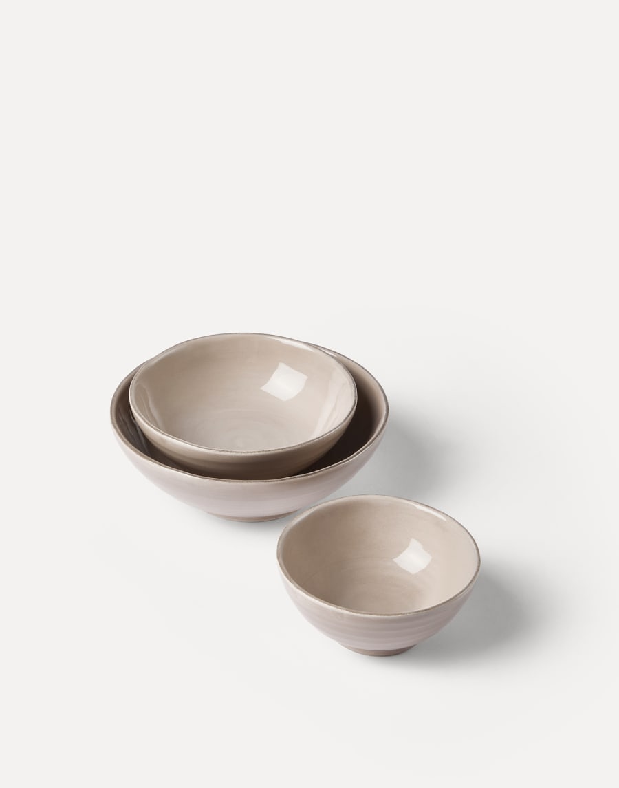 3-piece bowl set Brown Lifestyle - Brunello Cucinelli