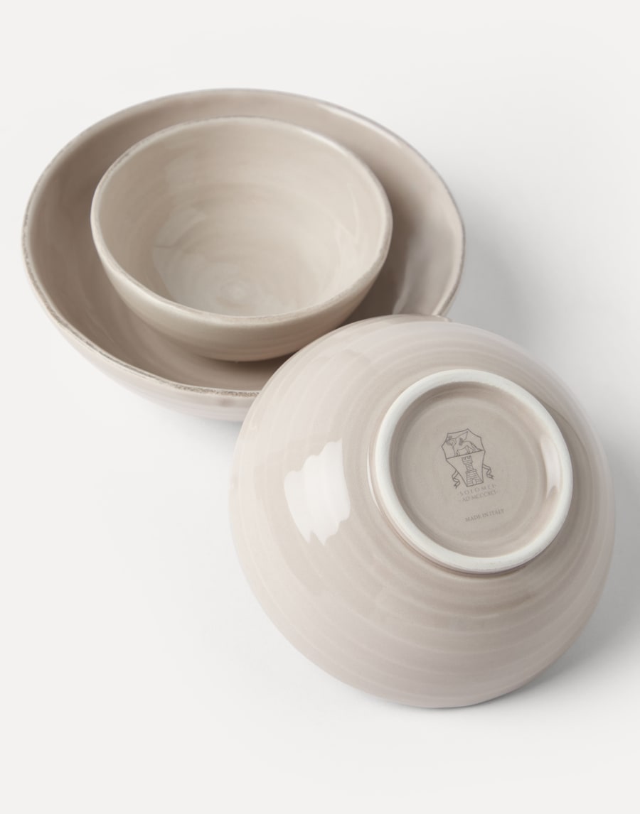 3-piece bowl set Brown Lifestyle - Brunello Cucinelli