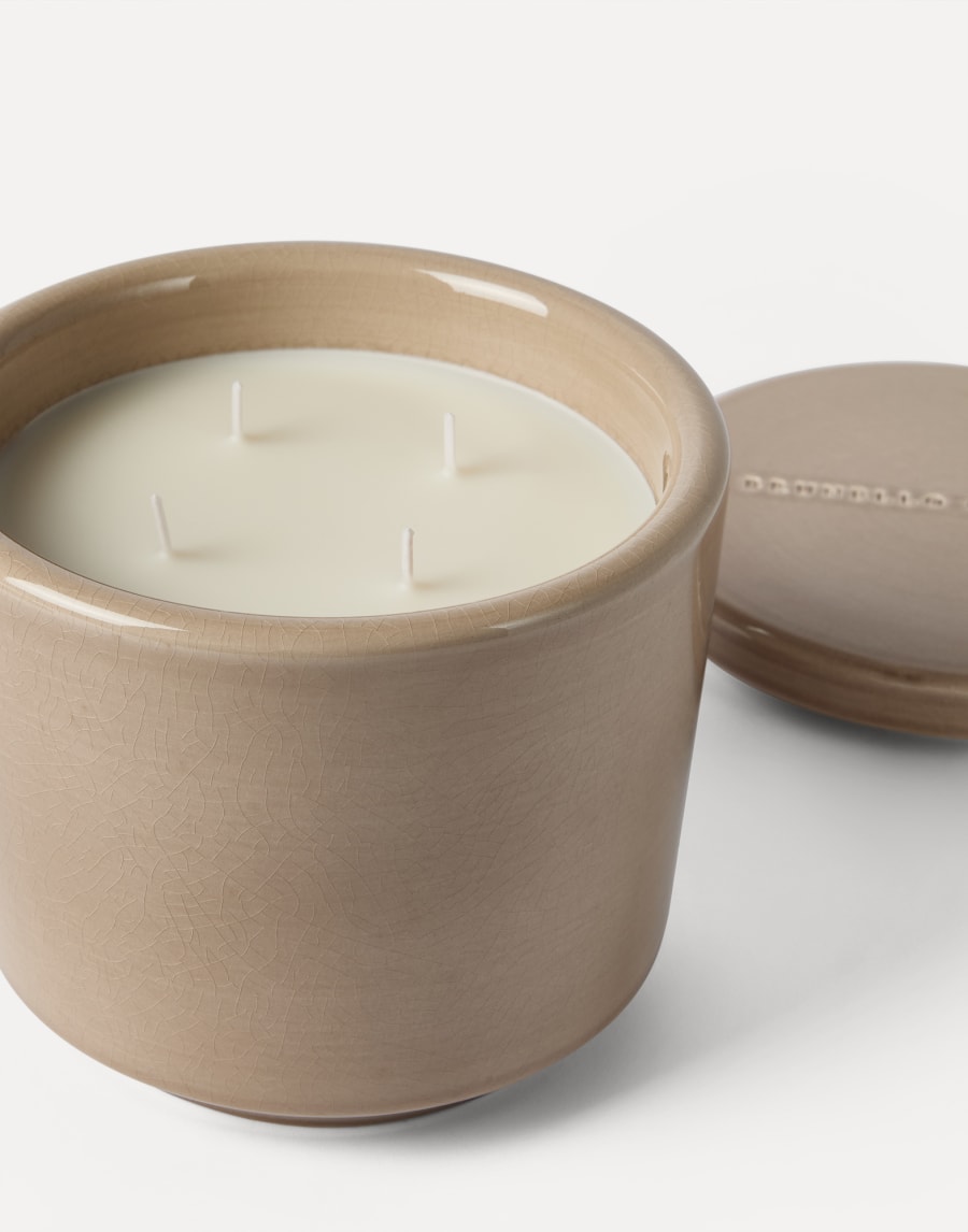 Maxi scented candle with lid Mud Lifestyle - Brunello Cucinelli