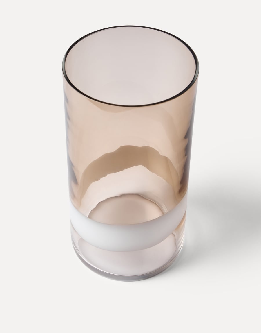 Murano glass striped vase Natural Lifestyle - Brunello Cucinelli